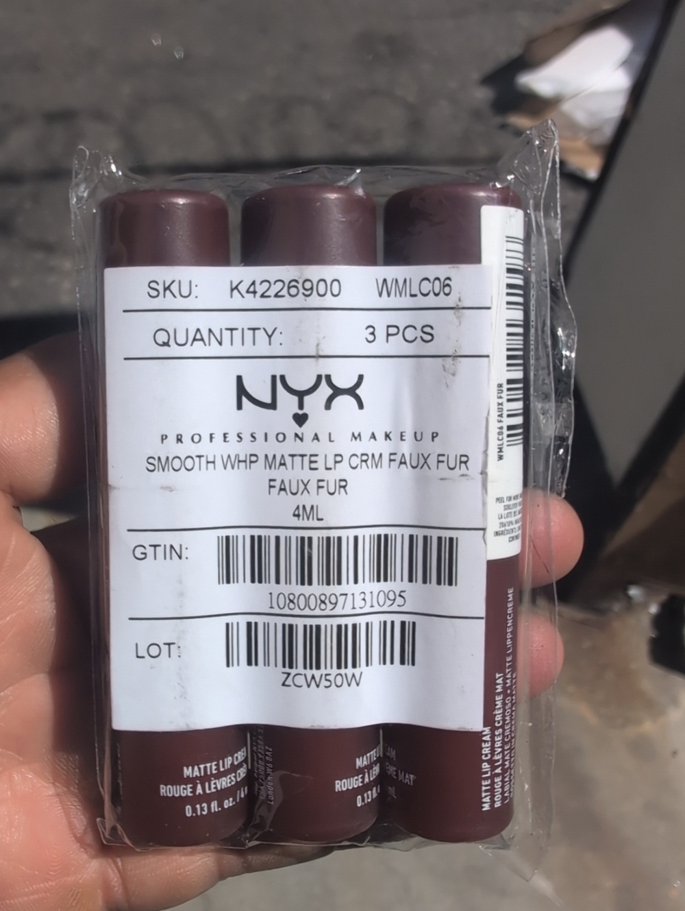 NYX Faux Fur Matte Lip Cream Trio - Faux Fur 4ml